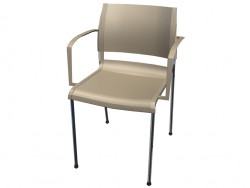 Stackable chair with armrests