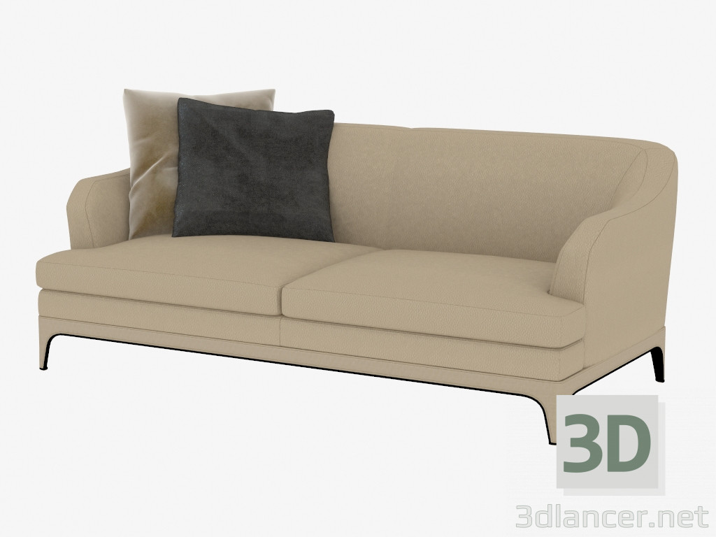 modello 3D Divano doppio in pelle Oscar (208х98х83) - anteprima