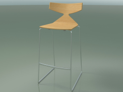 Tabouret de bar empilable 3704 (Chêne naturel, CRO)