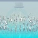 3d model A large chandelier with straws - preview