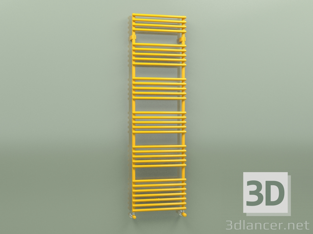 3d model Barra de toalla calefactable KART (1757x500, amarillo melón - RAL 1028) - vista previa