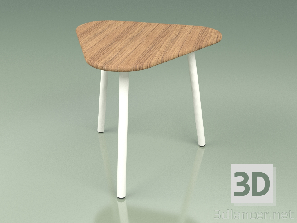 3D Modell Beistelltisch 010 (Metal Milk, Teak) - Vorschau