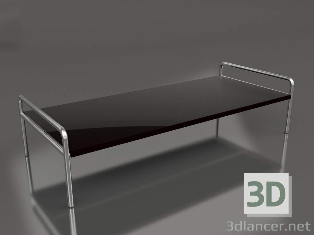 modello 3D Tavolino 153 con piano in alluminio (Nero) - anteprima