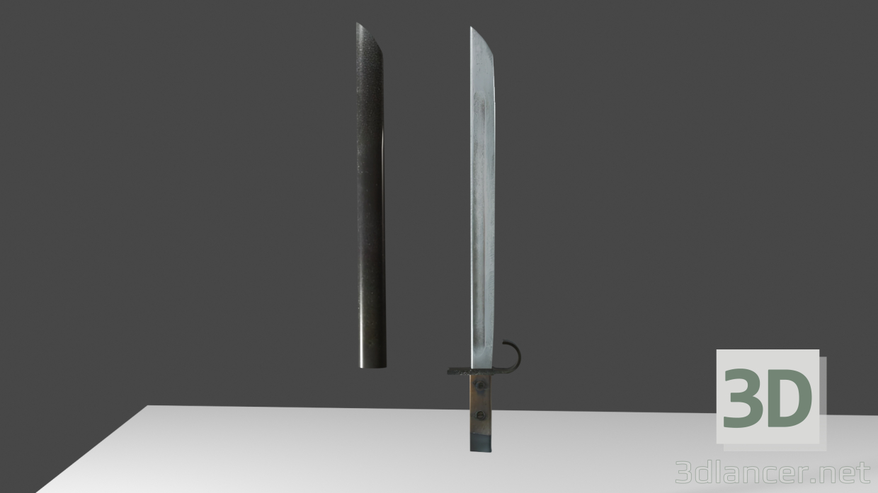 CUCHILLO JAPONÉS DE BAYONETA TIPO 30 | BAYONETA JAPONESA TIPO 30 3D modelo Compro - render