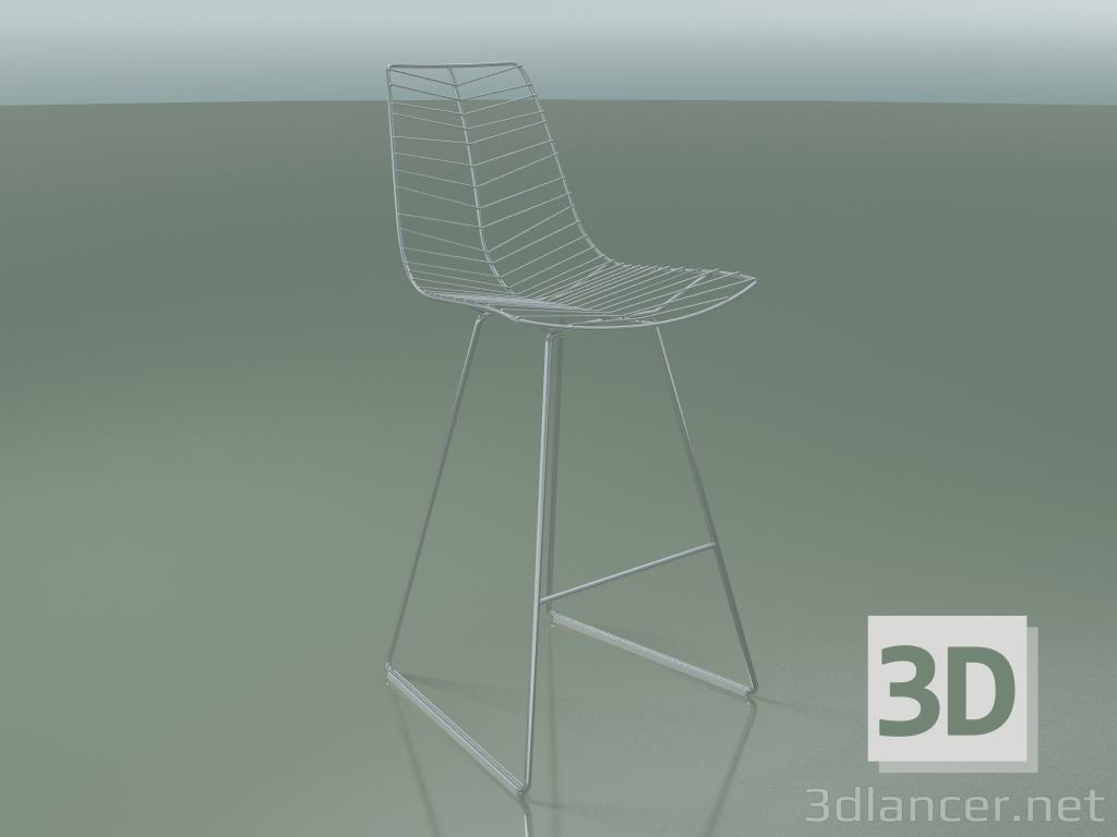 3D Modell Bar Chair 1818 (auf dem Schlitten Chromstahl) - Vorschau