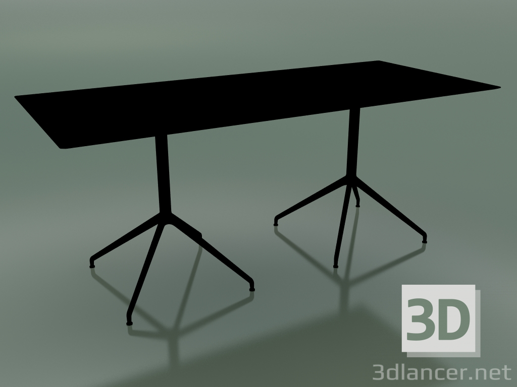 3d model Mesa rectangular con base doble 5739 (H 72.5 - 79x179 cm, negro, V39) - vista previa