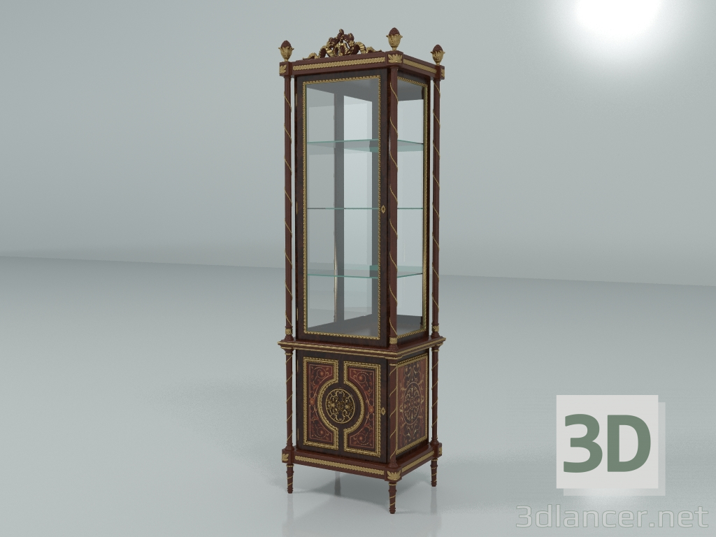 3D Modell 1-türige Vitrine (Art. 14127) - Vorschau