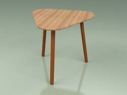 Table d'appoint 010 (Métal Rouille, Teck)