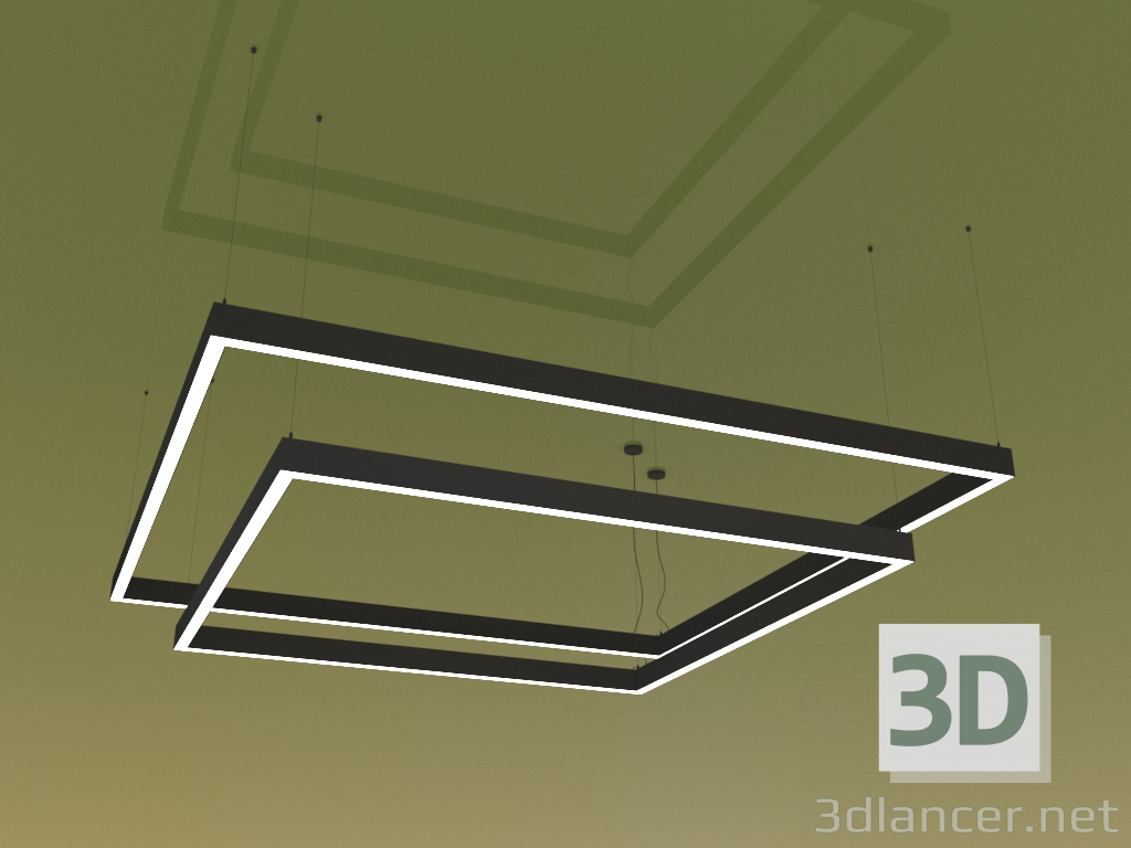 modello 3D Apparecchio KVADRATO DUO (1850 mm) - anteprima