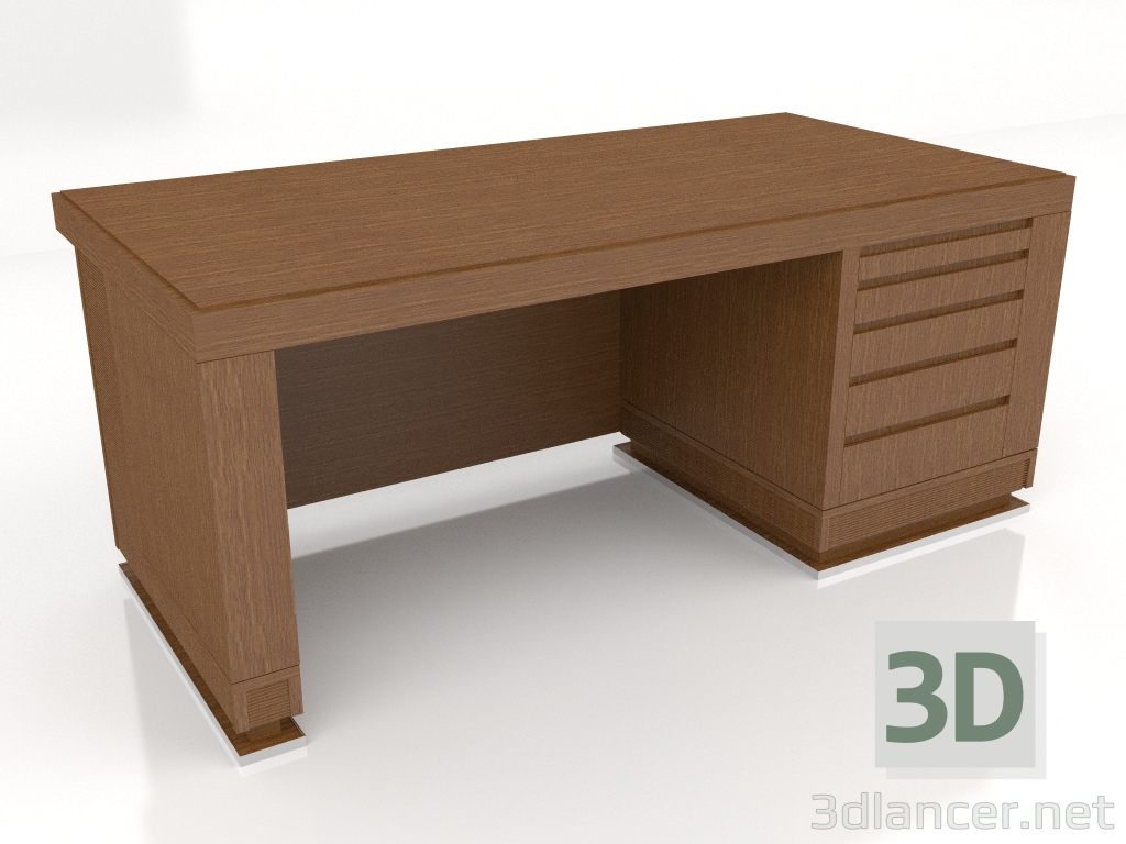 modèle 3D Table de travail ICS Scrivania petite directionnelle RH - preview