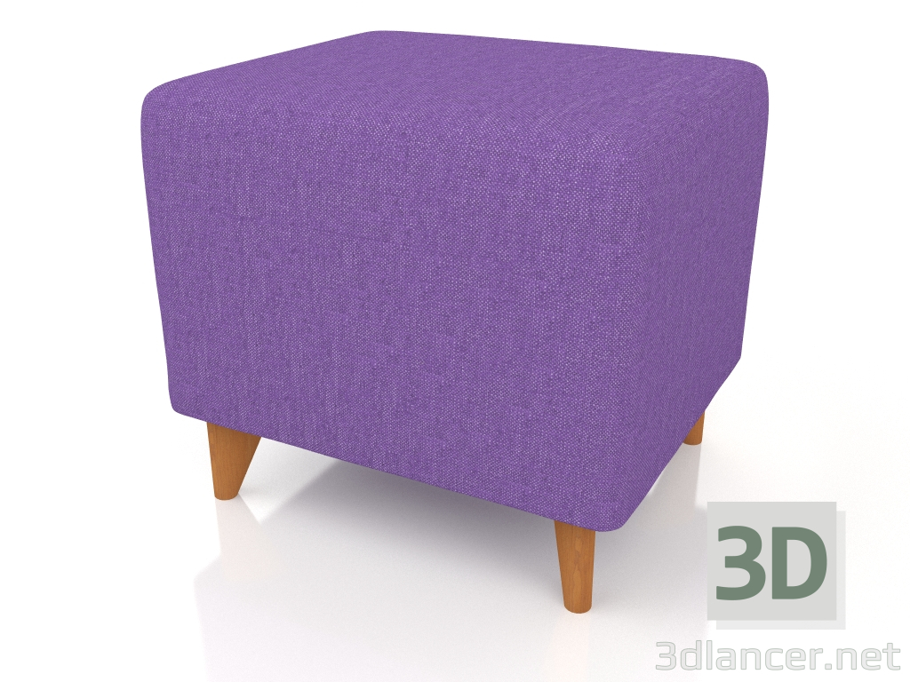 3d model Noir pouf - preview