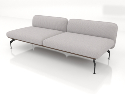 Sofa module 2.5 seats (leather upholstery on the outside)