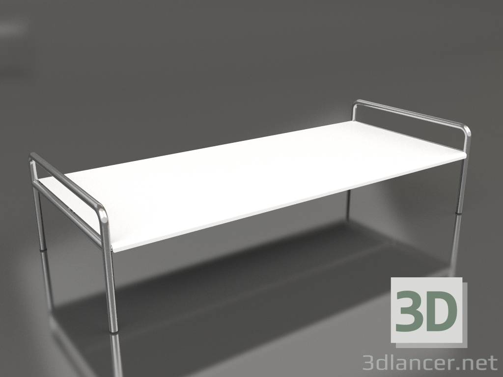 3D Modell Couchtisch 153 mit Aluminium-Tischplatte (Weiß) - Vorschau