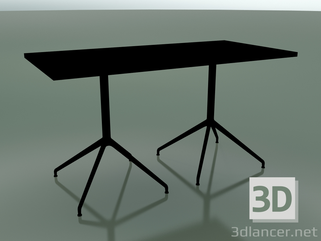 3d model Rectangular table with a double base 5702, 5719 (H 74 - 69x139 cm, Black, V39) - preview