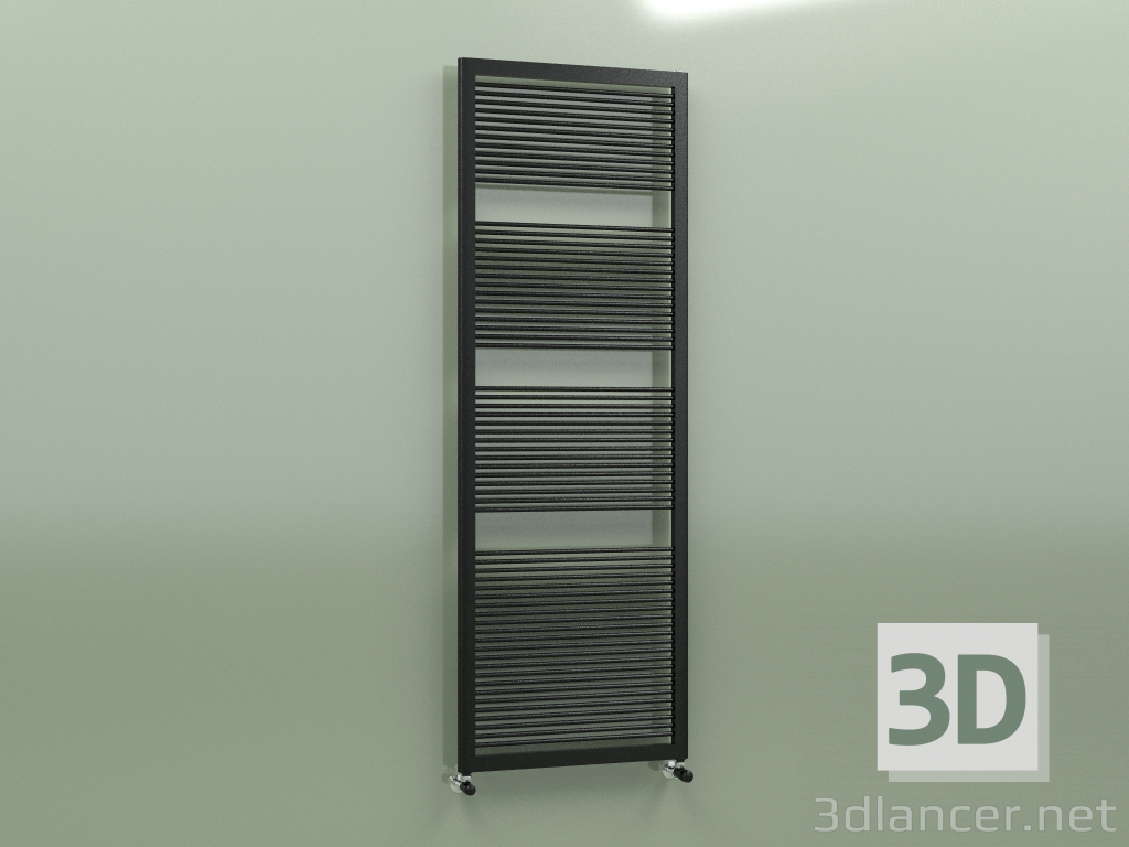 3d model Barra de toalla calefactable LIKE (1806x632, Negro - RAL 9005) - vista previa