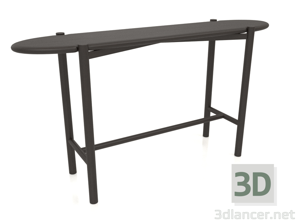 Modelo 3d Mesa consola KT 01 (1400x340x750, madeira castanha escura) - preview