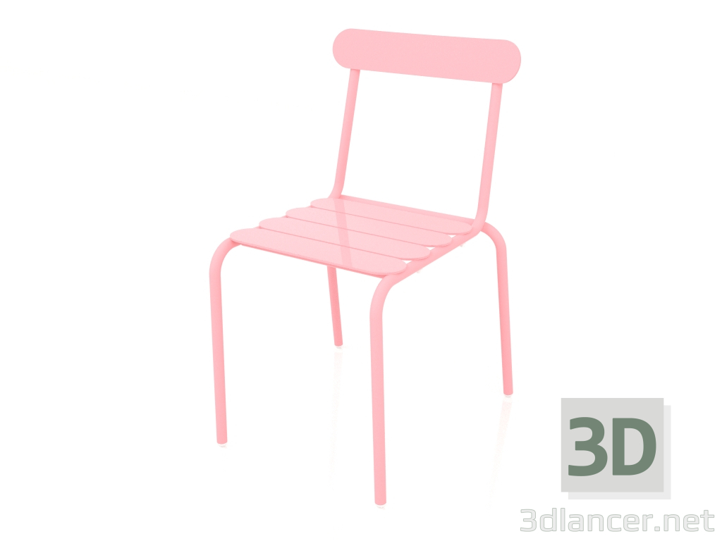 3d model Silla de comedor (rosa) - vista previa