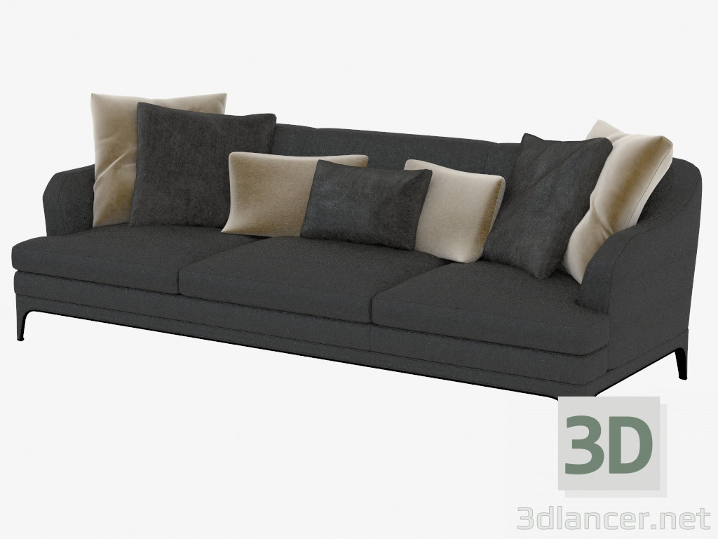 3d model Sofá cuero moderno Oscar (262х98х83) - vista previa