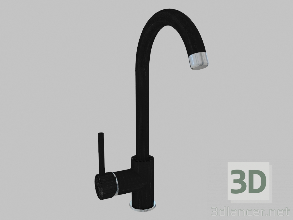 3d model Washbasin mixer with spout U - graphite Nemezia (BEN 262M) - preview