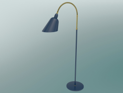 Lampadaire Bellevue (AJ7, Bleu nuit et laiton)