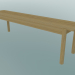 3d model Banco de madera lineal (170 cm) - vista previa