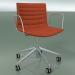 3d model Chair 0319 (5 wheels, with armrests, LU1, with removable leather upholstery with stripes) - preview