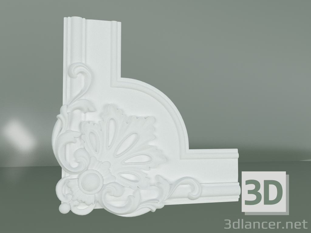 Modelo 3d Elemento de decoração de estuque ED107 - preview