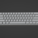 teclado 3D modelo Compro - render