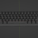 teclado 3D modelo Compro - render