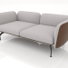 3d model 2-seater sofa (leather upholstery on the outside) - preview