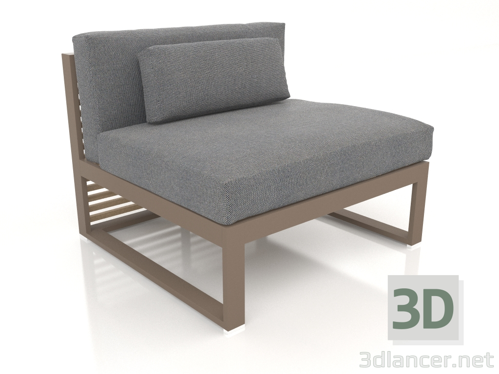 modèle 3D Canapé modulable, section 3 (Bronze) - preview