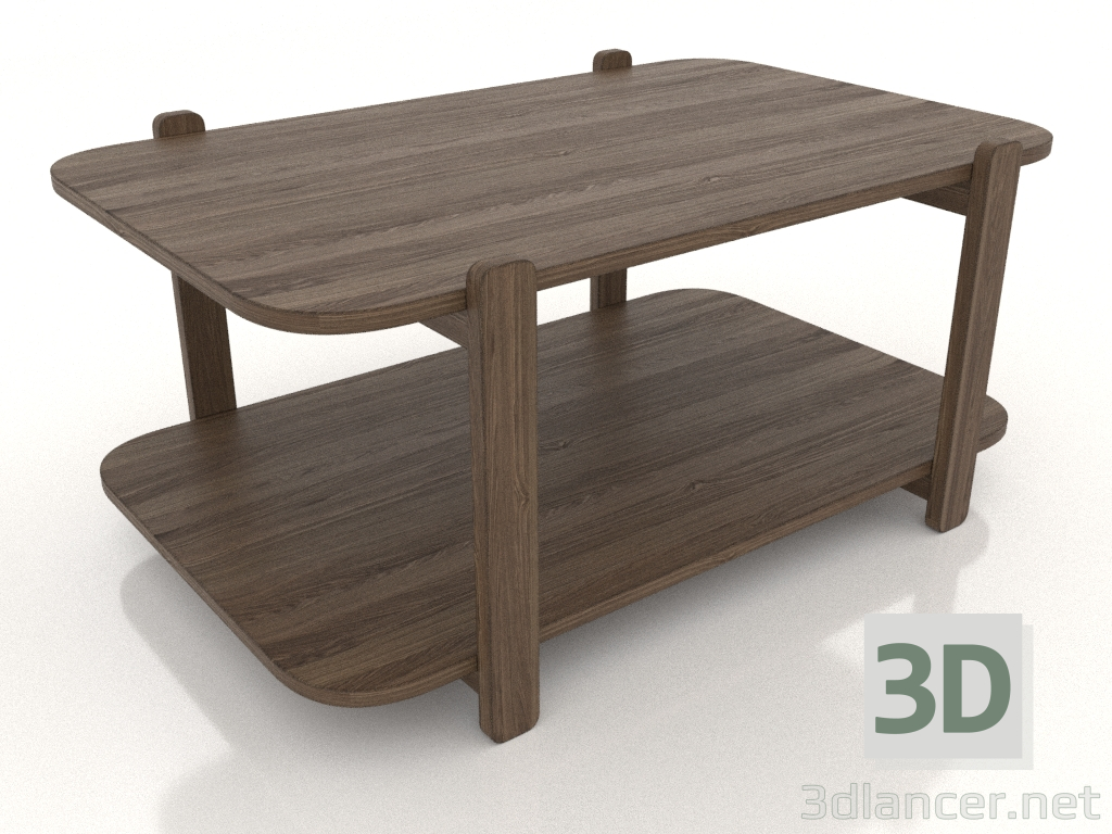 3D Modell Couchtisch (beleuchtete Esche Nussbaum) - Vorschau