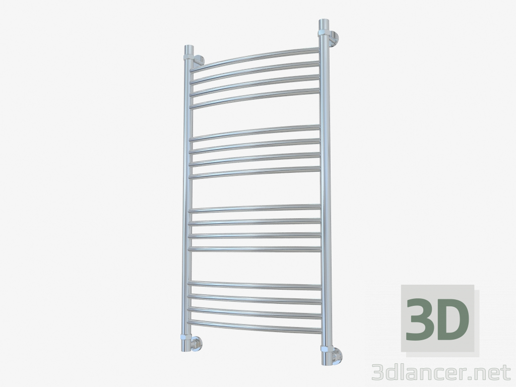 3d model Heated towel rail Bohemia curved (1000x500) - preview