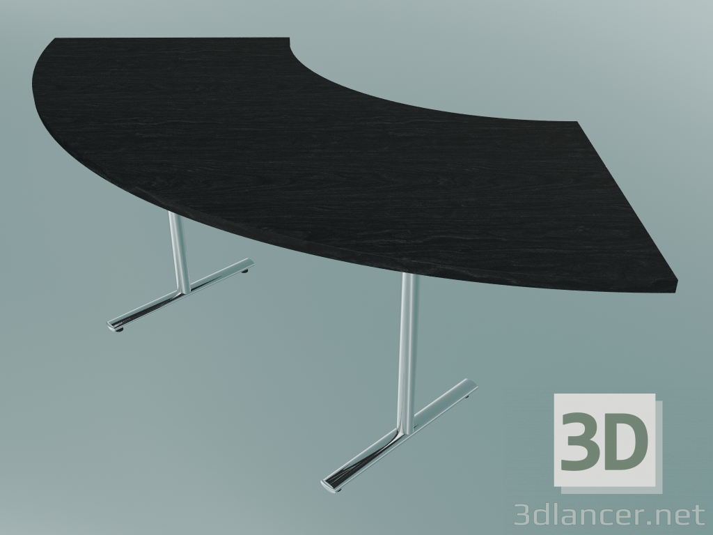 3d model Mesa abatible Crescent con patas en T (1500x750mm) - vista previa