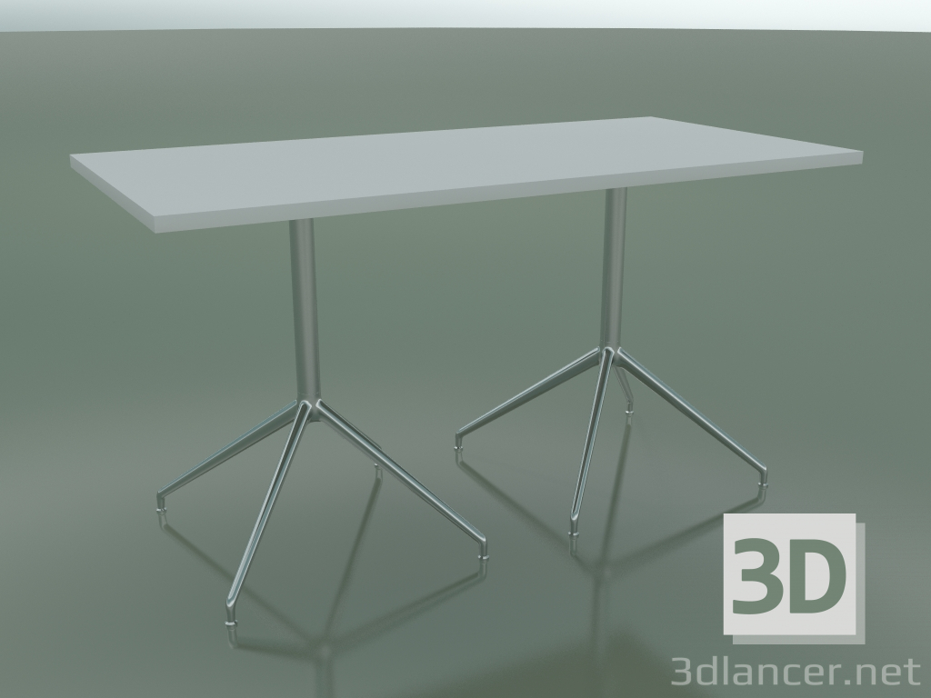 modèle 3D Table rectangulaire avec base double 5702, 5719 (H 74 - 69x139 cm, Blanc, LU1) - preview