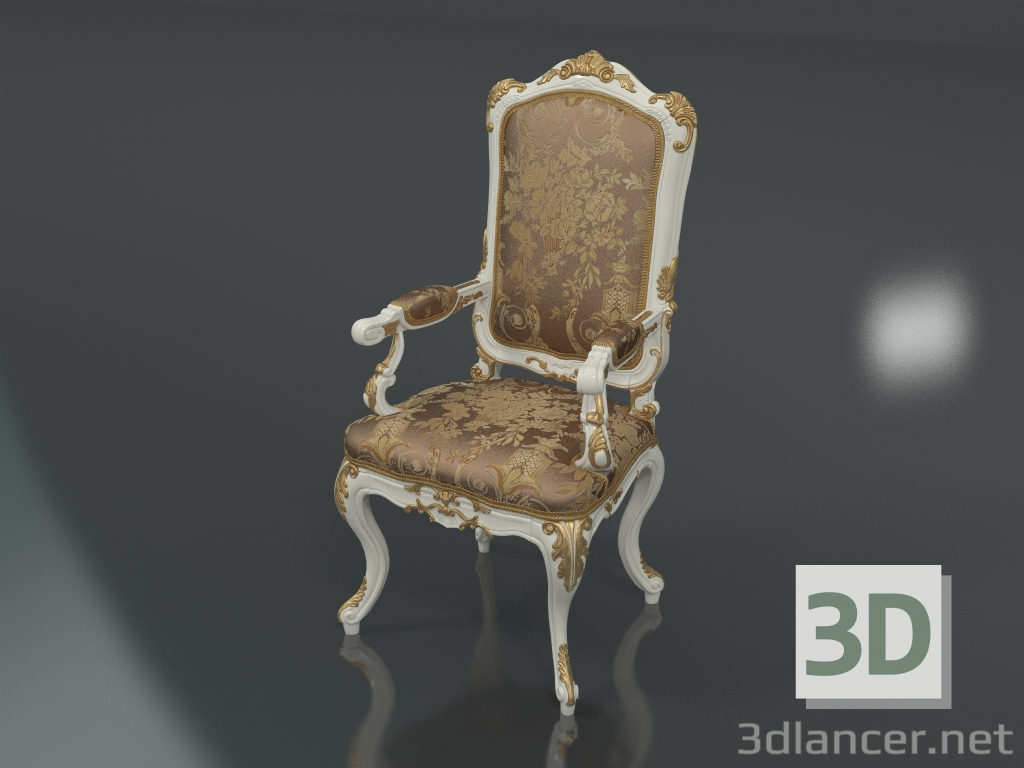 3d model Silla con reposabrazos (art. 14528) - vista previa