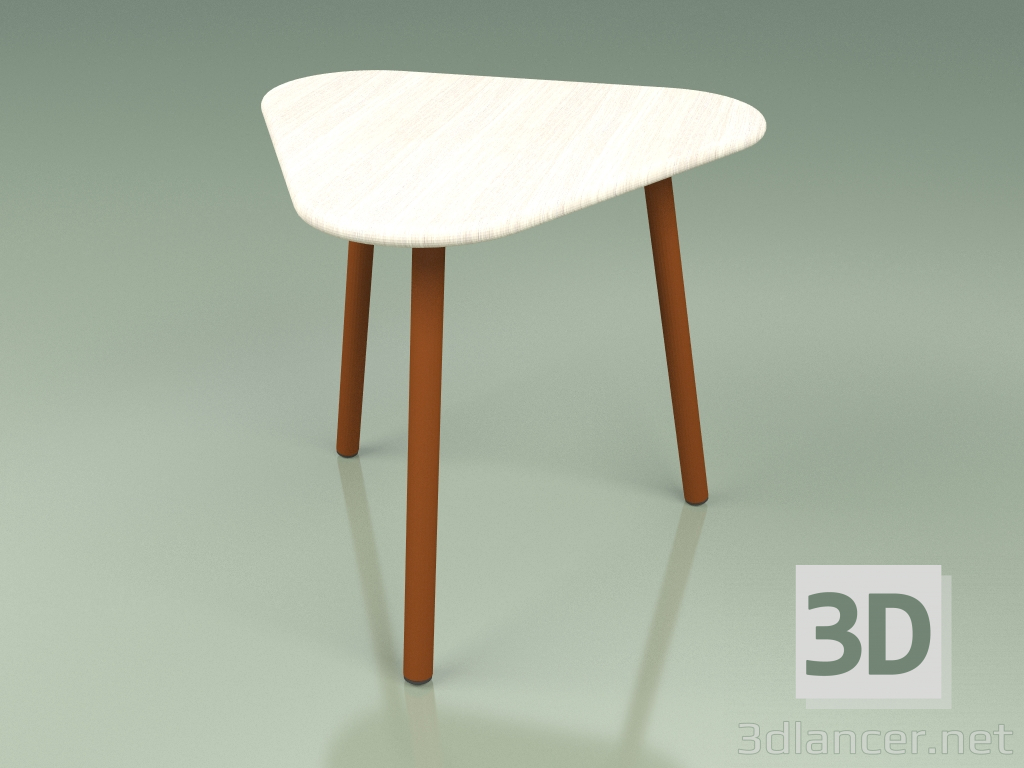 3D modeli Sehpa 010 (Metal Pas, Hava Şartlarına Dayanıklı Beyaz Renkli Teak) - önizleme