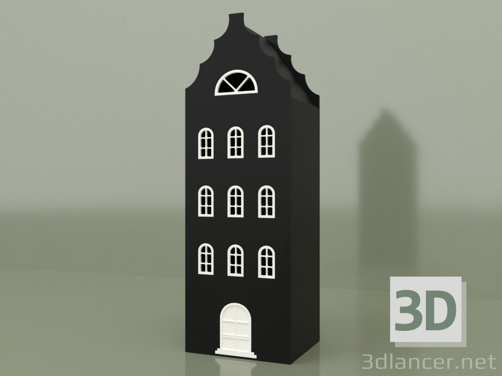 3d model Casa armario XL-9 (Negro) - vista previa