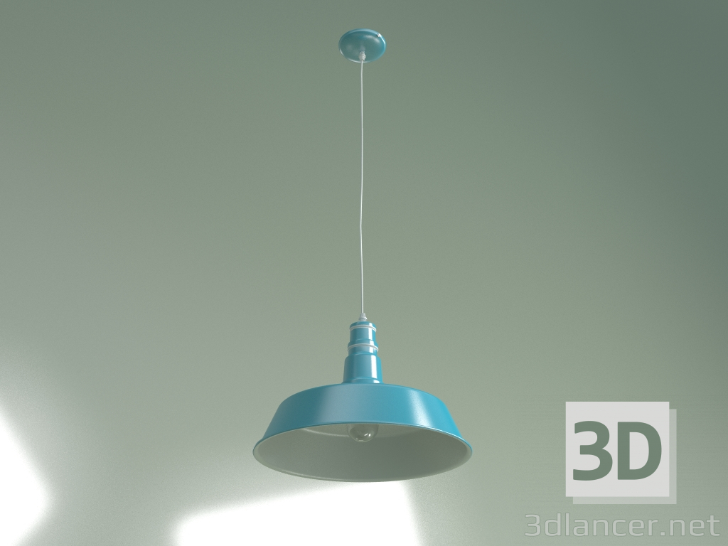 3d model Lámpara colgante Barn Industrial (azul) - vista previa