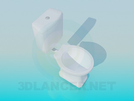 3d model Toilet with a tank - preview