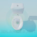 3d model Toilet with a tank - preview