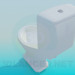 3d model Toilet with a tank - preview