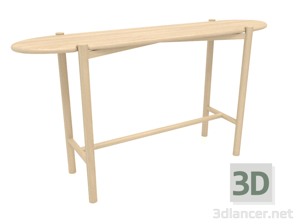 Modelo 3d Mesa consola KT 01 (1400x340x750, madeira branca) - preview