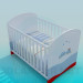 3d model Cot for baby boy - preview