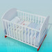 3d model Cot for baby boy - preview