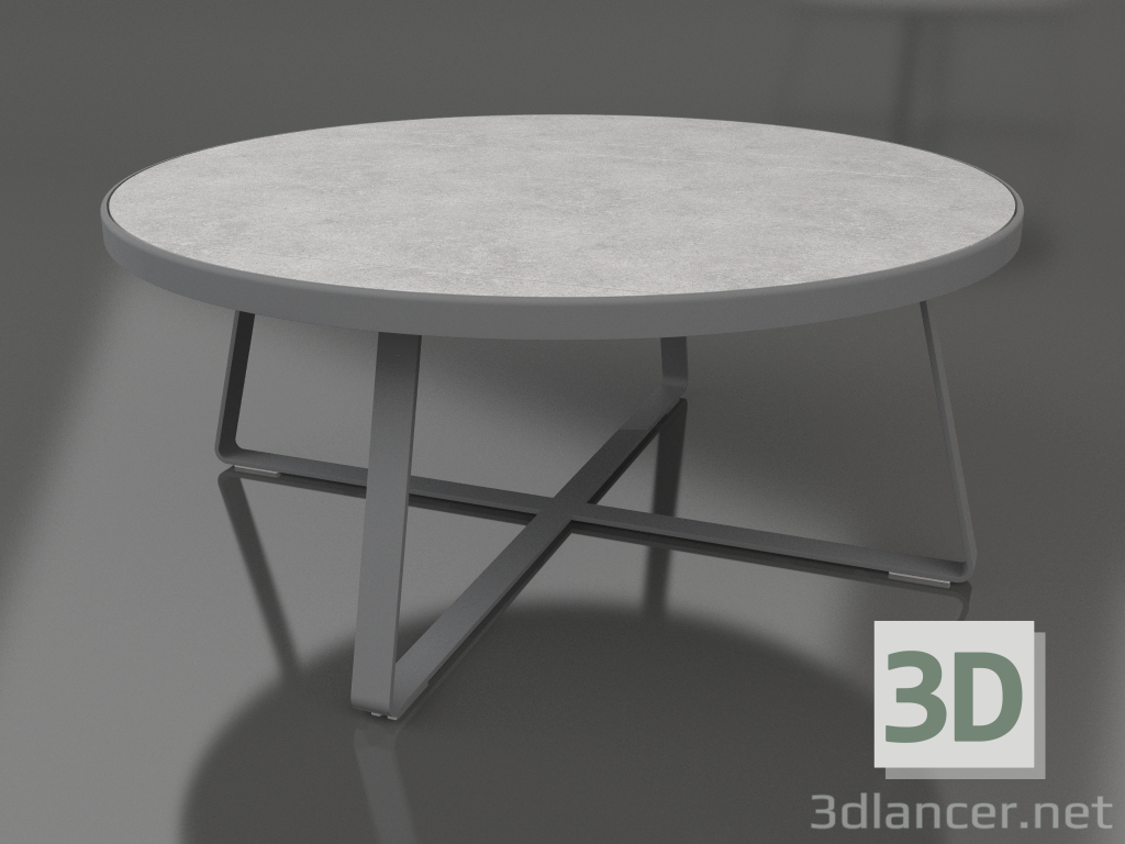 3D modeli Yuvarlak yemek masası Ø175 (DEKTON Kreta, Antrasit) - önizleme