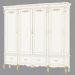 3d model Wall cabinet BN8828 (white with gold patina) - preview