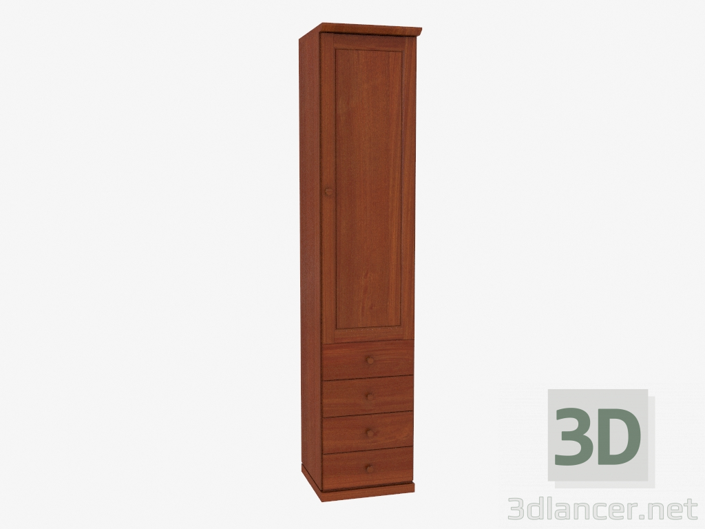 3D modeli Kitaplık dar (4821-23) - önizleme