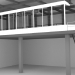 3d Balcony in the hangar model buy - render