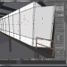 3d Balcony in the hangar model buy - render